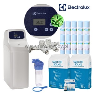 ELECTROLUX14L-SET, ZMIĘKCZACZ WODY, UP-FLOW, BY-PASS, SUCHY ZBIORNIK, 5 LAT GWARANCJI.