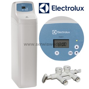 ELECTROLUX17L PURIFY, ZMIĘKCZACZ WODY Z WĘGLEM AKTYWNYM, UP-FLOW, BY-PASS, SUCHY ZBIORNIK, 5 LAT GWARANCJI.